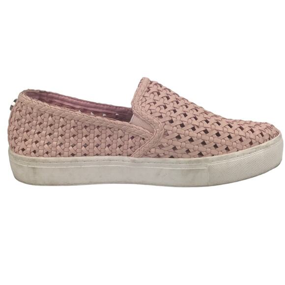 Steve Madden Adly Slip On Shoes Sneakers Woven Leather Blush Pink Size 6 - Picture 7 of 11